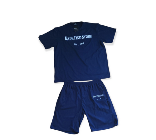 Navy Blue Shorts Set